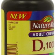 Nature Made Adult Chewable D3 1,000 I.U. Tablets, Grape, 120 Count