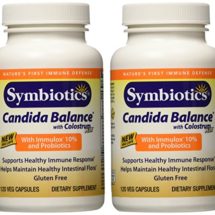 Symbiotics Candida Balance: GI Tract Detoxifier, with Colostrum plus and Probiotics, 120 Capsules,  (Pack of 2)