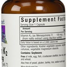 BlueBonnet Vitamin K2 Vegetarian Capsules, 100 Count