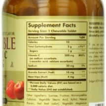 Solgar Vitamin C Chewable Tablets, 500 Mg, Cran Raspberry, 90 Count