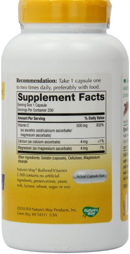 Nature's Way Buffered C 500 Ascorbate, 250 Capsules Nature's Way Buffered C 500 Ascorbate, 250 Capsules