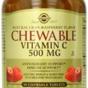 Solgar Vitamin C Chewable Tablets, 500 Mg, Cran Raspberry, 90 Count Solgar Vitamin C Chewable Tablets, 500 Mg, Cran Raspberry, 90 Count
