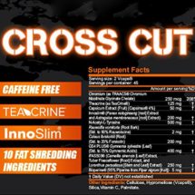 CROSS CUT - All-Natural Caffeine Free Thermogenic Fat Burner for Men and Women, Non-Habit Forming Sustained Energy with Teacrine & 7 More Clinically Fat Loss Proven Ingredients, 60 Vcaps