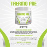 THERMO PRE - All-Natural 2-In-1 Pre Workout Thermogenic Fat Burner, Non-Habit Forming Sustained Energy Weight Loss Formula with KSM-66 Ashwagandha, Capsimax and Cognizin, Strawberry Punch, 20 Serving