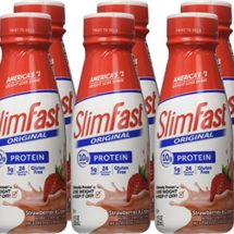 SlimFast Ready to Drink Bottles, Strawberries and Cream Meal Replacement Shake, 11-Ounces, 8 Count SlimFast Ready to Drink Bottles, Strawberries and Cream Meal Replacement Shake, 11-Ounces, 8 Count