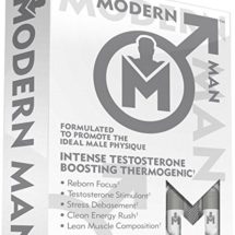 Modern Man, Testosterone Boosting Thermogenic Fat Burner Designed for Increasing Lean Muscle and Accelerating Fat Loss while Enhancing Focus (Get in the Zone) and Reducing Stress, Scientifically Advanced Ingredients Promote the Ideal Male Physique, 60 Capsules