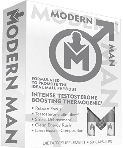 Modern Man, Testosterone Boosting Thermogenic Fat Burner Designed for Increasing Lean Muscle and Accelerating Fat Loss while Enhancing Focus (Get in the Zone) and Reducing Stress, Scientifically Advanced Ingredients Promote the Ideal Male Physique, 60 Capsules Modern Man, Testosterone Boosting Thermogenic Fat Burner Designed for Increasing Lean Muscle and Accelerating Fat Loss while Enhancing Focus (Get in the Zone) and Reducing Stress, Scientifically Advanced Ingredients Promote the Ideal Male Physique, 60 Capsules