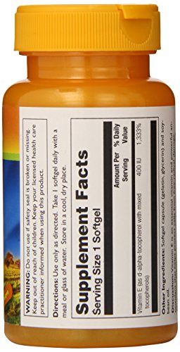 Thompson E with Mixed Tocopherols 400 IU Softgels, 60 Count Thompson E with Mixed Tocopherols 400 IU Softgels, 60 Count