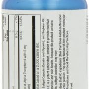 Nature's Life E, D-Alpha and Mixed Tocopherols 400 IU Softgels, 250 Count