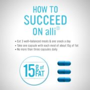 alli® Weight Loss Aid, Orlistat 60mg Capsules,120ct Refill Pack