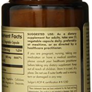 Solgar Vitamin B1 Thiamin Vegetable Capsules, 100 mg, 100 Count